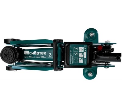 Домкрат СИБРТЕХ Домкрат гидравлический подкатной, 2 т, 135-320 мм, в пласт. кейсе 50835