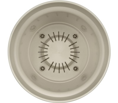 Горшок цветочный HOMVER Mint D240мм, 5л с поддоном (светло-бежевый) 221612125/01
