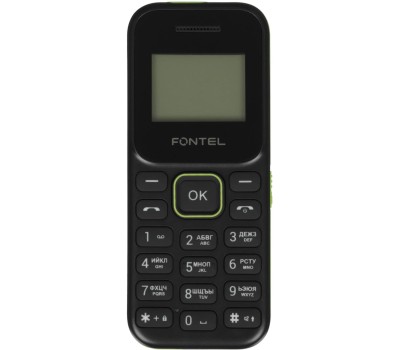 Телефон мобильный FONTEL FP100 черно-зеленый