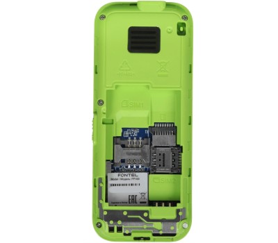 Телефон мобильный FONTEL FP100 черно-зеленый