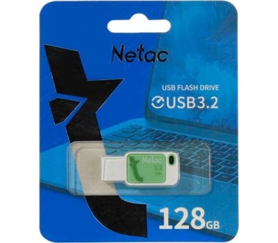 Флешка NETAC Флешка USB UA31 128ГБ, USB3.2, зеленый [nt03ua31n-128g-32gn]