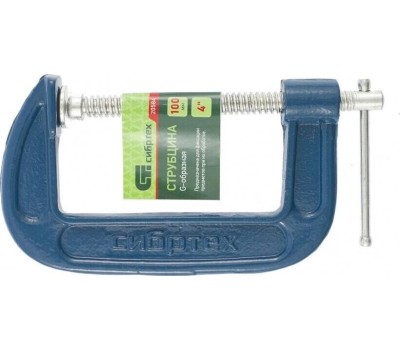 Струбцина СИБРТЕХ Струбцина G-образная, 100 мм 20584