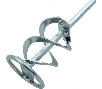 Миксер строительный DENZEL Миксер для красок и штукатурных смесей, 60 х 400 мм, оцинкованный, шестигранный хвостовик 8 мм 848437