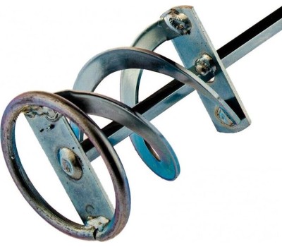 Миксер строительный DENZEL Миксер для красок и штукатурных смесей, 60 х 400 мм, оцинкованный, шестигранный хвостовик 8 мм 848437