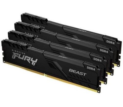 Память оперативная KINGSTON Оперативная память Fury Beast Black KF432C16BB1K4/64 DDR4 - 4x 16ГБ 3200МГц, DIMM, Ret