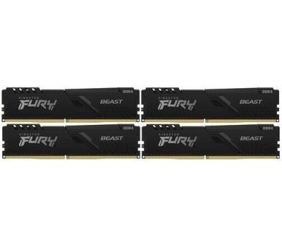 Память оперативная KINGSTON Оперативная память Fury Beast Black KF432C16BB1K4/64 DDR4 - 4x 16ГБ 3200МГц, DIMM, Ret