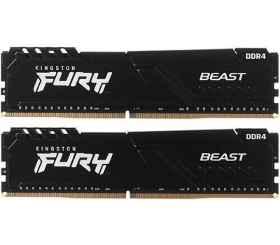 Память оперативная KINGSTON Оперативная память Fury Beast Black KF432C16BB1K4/64 DDR4 - 4x 16ГБ 3200МГц, DIMM, Ret