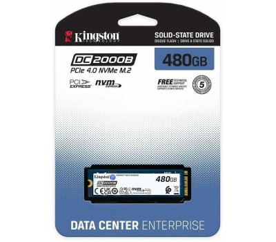 Накопитель SSD KINGSTON SSD накопитель DC2000B 480ГБ, M.2 2280, PCIe 4.0 x4, NVMe, M.2 [sedc2000bm8/480g]