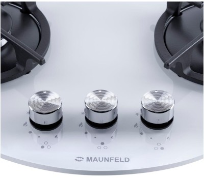 Варочная панель газовая MAUNFELD Газовая варочная панель EGHG.43.23CW\G, 3 конфорки, закаленное стекло, белый