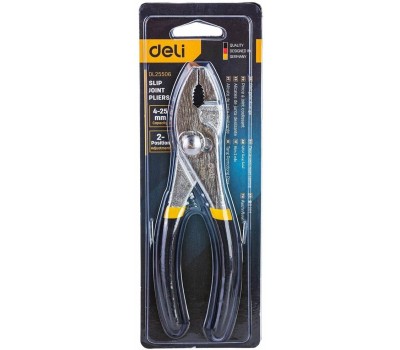 Пассатижи DELI Пассатижи переставные двухдиапазонные DL25506 150мм, прорезиненная двухкомпонентная ручка