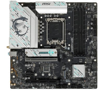 Материнская плата MSI Материнская плата B760M GAMING PLUS WIFI B760, LGA1700, 4*DDR5, 2*PCIEx16, 1*PCIEx1, 2*M.2, 1*TypeC, 2*USB3.2Gen2, 6*USB3.2Gen1, 6*USB2.0, 4*SATA3.0, 2.5G, 2*DP, 2*HDMI, M-ATX, RTL