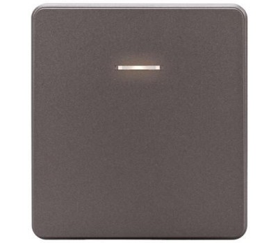 KRANZ Выключатель ROUND 1 кл перекрестный (переключатель) с подсветкой 10А с/у титан