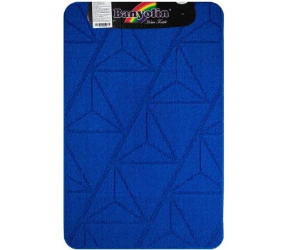 САНАКС - Коврик в ванную КРОСС-ЛООП, одинарный, СИНИЙ, однотонный, 500х800 мм,100% полиэстер 00845