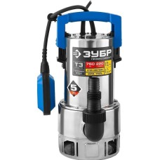 Дренажный насос ЗУБР НПГ-Т3-750-С Профессионал , дренажный насос для грязной воды, корпус - нерж. сталь