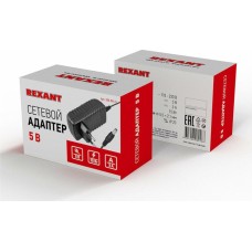 Блок питания REXANT (200-024-5) Источник питания 110-220 V AC/5 V DC 3 А 15 W с DC разъемом подключения 5.5х2.1, без влагозащиты (IP23)