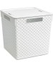 Корзина для хранения VIOLET Береста 23л с крышкой белая 6823106