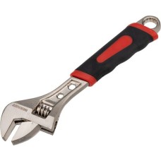 REXANT (12-4673) Разводной ключ 200 мм никелированный, двухкомпонентная рукоятка