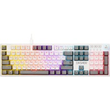 Клавиатура DEFENDER (45472) Dasher GK-472 RU,белый/серебро