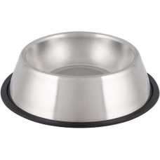 РЫЖИЙ КОТ Миска для животных с антискользящим дном, нержавеющая сталь, резина, 600 мл (106768)