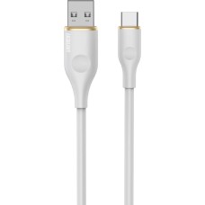 Кабель AKSBERRY (6900327530010) X162 Liquid silicone USB A -Type-C, белый