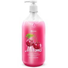 Жидкое мыло GRASS 126401 Milana спелая черешня с дозатором (флакон 1000мл)