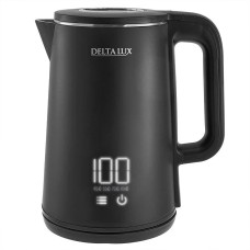 Чайник электрический DELTA LUX DE-1023 black (1,8л. металл/пластик)