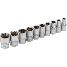 Набор головок STELS Набор торцевых головок, 1/4, шестигранные, CrV, 10 шт, 4-13 мм 13602