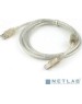 GEMBIRD Cablexpert Кабель USB 2.0 Pro, AM/BM, 3м, экран, 2 феррит.кольца, прозрачный (CCF-USB2-AMBM-TR-10)