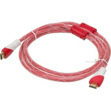 NONAME Кабель аудио-видео HDMI (m) - HDMI (m), ver 1.4, 1.8м, GOLD, ф/фильтр, красный