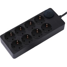 Сетевой фильтр IPPON Сетевой фильтр BK-8-EU-5-10-B, 5м, черный