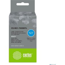 CACTUS Картридж ленточный CS-M21-750595YL черный для Brady BMP21-PLUS, BMP21-LAB