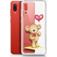 BORASCO Чехол (клип-кейс) ArtWorks, для Samsung Galaxy A02, прозрачный/рисунок [51367]