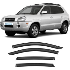 Дефлекторы CORSAR Дефлекторы Hyundai Tucson I 04-10 кроссовер, нак., 4шт