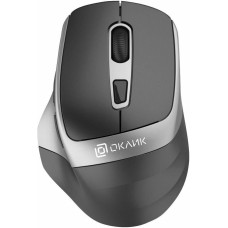 OKLICK Мышь беспроводная 516MW, Bluetooth/Радио, оптическая, USB, 1600dpi, черный и серебристый [1978689]