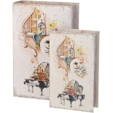 Набор шкатулок LEFARD НАБОР ШКАТУЛОК-КНИЖЕК ИЗ 2-Х ШТ 27Х18Х7/21Х13Х5 СМ 94-219