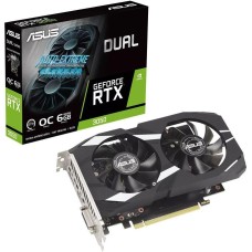 Видеокарта ASUS Видеокарта RTX3050 DUAL OC 6GB GDDR6 96bit DVI DP HDMI 2FAN [DUAL-RTX3050-O6G]