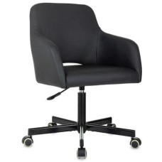 БЮРОКРАТ Кресло CH-380M, экокожа, до 120кг, монолитные подлокотники, черный