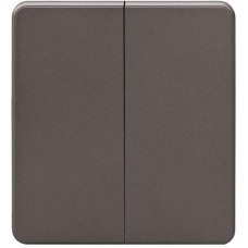 KRANZ Выключатель ROUND 2 кл проходной (переключатель) 10А с/у титан