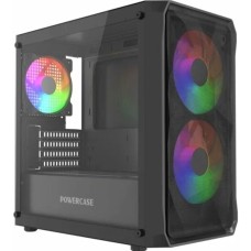 Корпус для ПК Powercase Mistral Micro A3B ARGB, Tempered Glass, 2x 140mm ARGB PWM+1x 120mm ARGB PWM, чёрный, mATX (CMMAB-A3-V2)