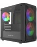 Корпус для ПК Powercase Mistral Micro A3B ARGB, Tempered Glass, 2x 140mm ARGB PWM+1x 120mm ARGB PWM, чёрный, mATX (CMMAB-A3-V2)
