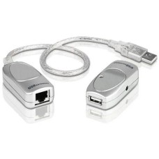 ATEN Кабель-удлинитель USB UCE60-AT, USB (m) (прямой) - RJ-45 (f), 1м, белый