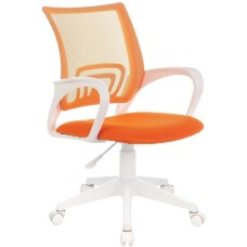 БЮРОКРАТ Кресло CH-W695NLT оранжевый TW-38-3 TW-96-1 сетка/ткань крестов. пластик пластик белый