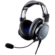 AUDIO-TECHNICA Наушники с микрофоном ATH-G1 черный/синий 2м мониторные оголовье (80000808)