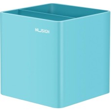 DELI Подставка NS011Blue Nusign 2отд. для письменных принадлежностей 84х84х86мм синий пластик