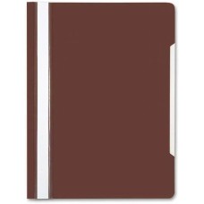 БЮРОКРАТ Папка-скоросшиватель -PS20BROWN A4 прозрач.верх.лист пластик коричневый 0.12/0.16