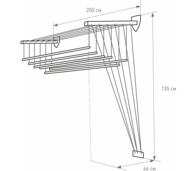 Сушилка для белья GIMI И3699 lift 200 (настенная)