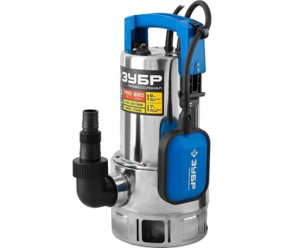 Дренажный насос ЗУБР НПГ-Т3-750-С Профессионал , дренажный насос для грязной воды, корпус - нерж. сталь