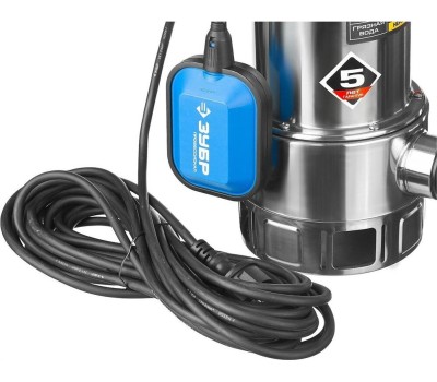 Дренажный насос ЗУБР НПГ-Т3-750-С Профессионал , дренажный насос для грязной воды, корпус - нерж. сталь