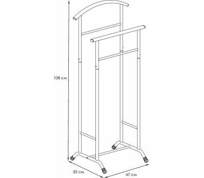 Вешалка напольная ЗМИ Стиль 3 черный ВНП 300