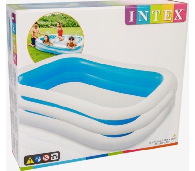 INTEX Бассейн надувной 262х175х56см.Прямоугольный.Семейный бассейн (в коробке) Новинка. Арт. 56483NP